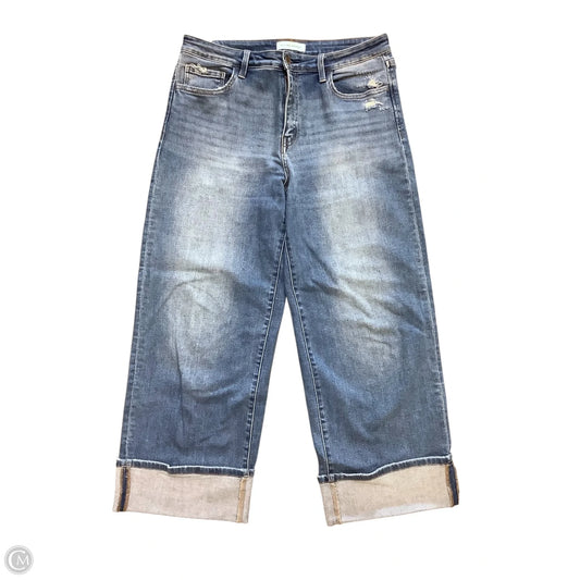 Jeans Wide Leg By Flying Monkey In Blue Denim, Size: 14(31)