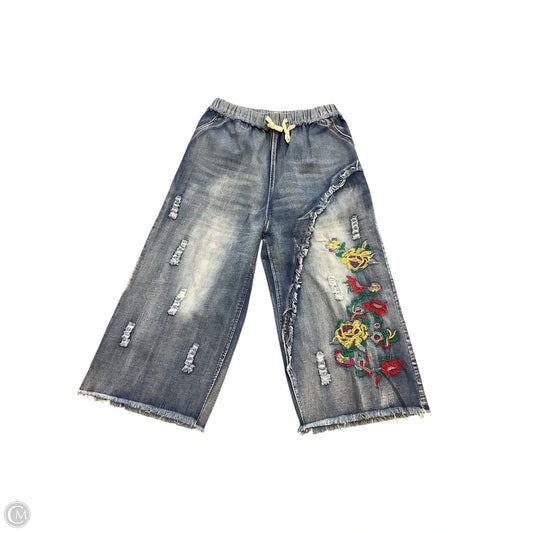 Jeans Cropped By Clothes Mentor In Blue, Size: L