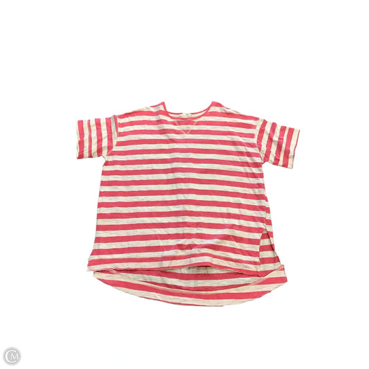 Top Short Sleeve By Easel In Striped Pattern, Size: L
