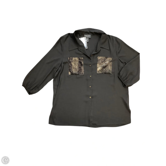 Blouse Long Sleeve By Frank Lyman In Black, Size: 18