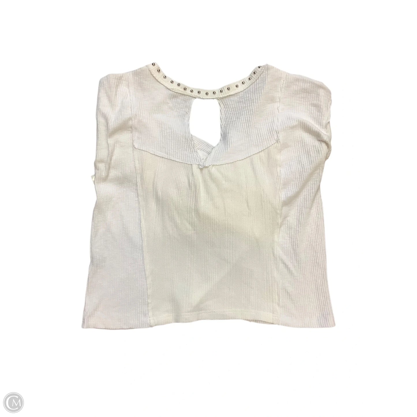 Top Long Sleeve By Pol In White, Size: L