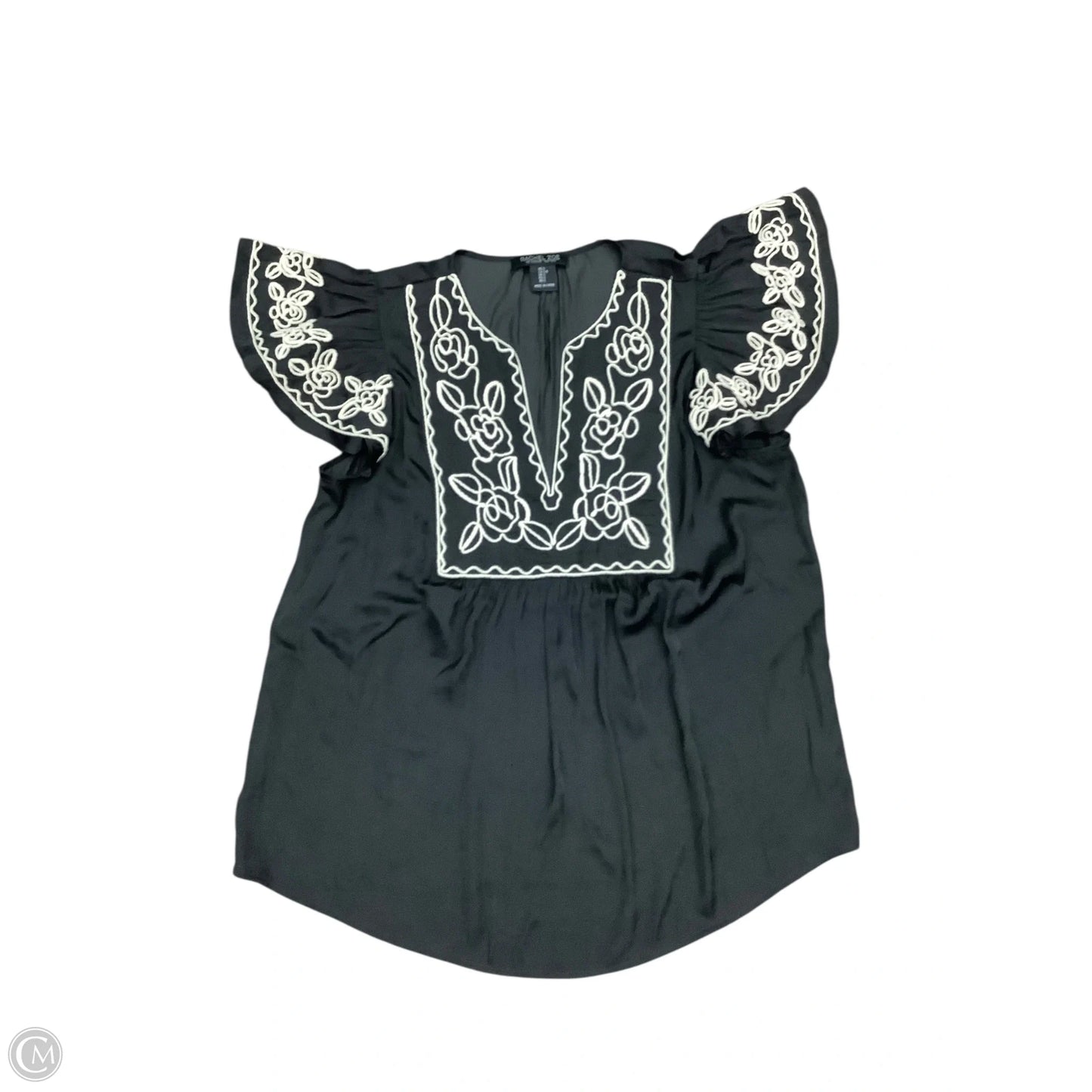 Top Short Sleeve By Rachel Zoe In Black, Size: S