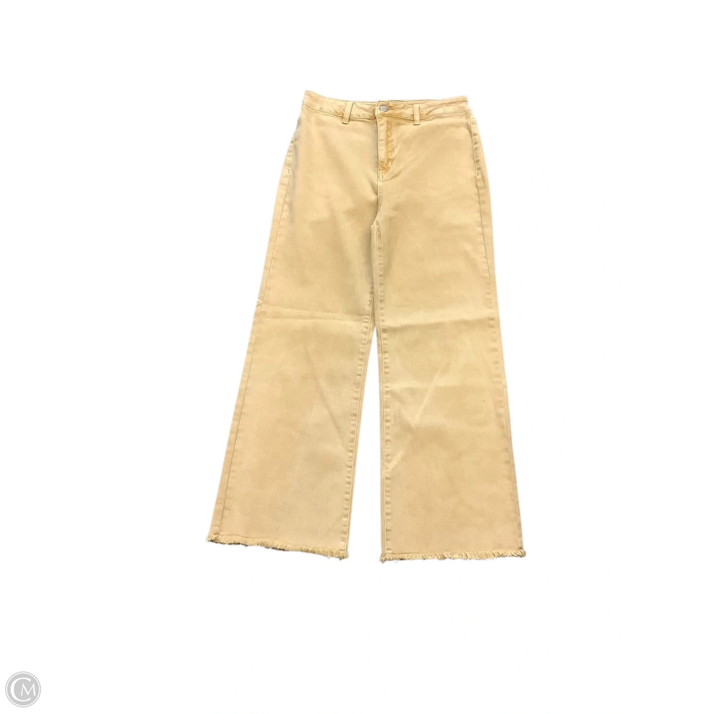 Jeans Wide Leg By Zenana In Yellow, Size: M
