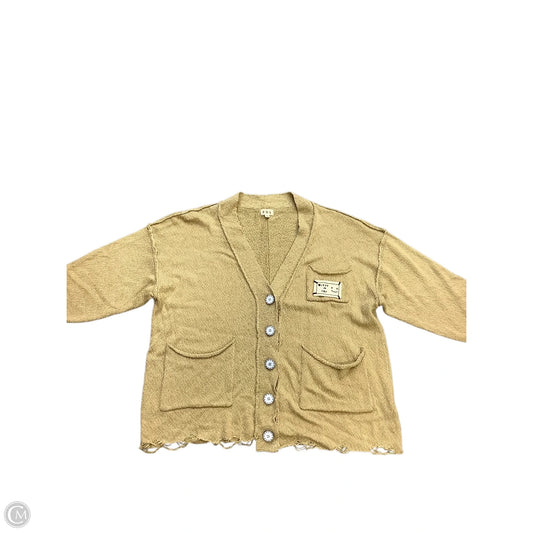 Sweater Cardigan By Pol In Gold, Size: S