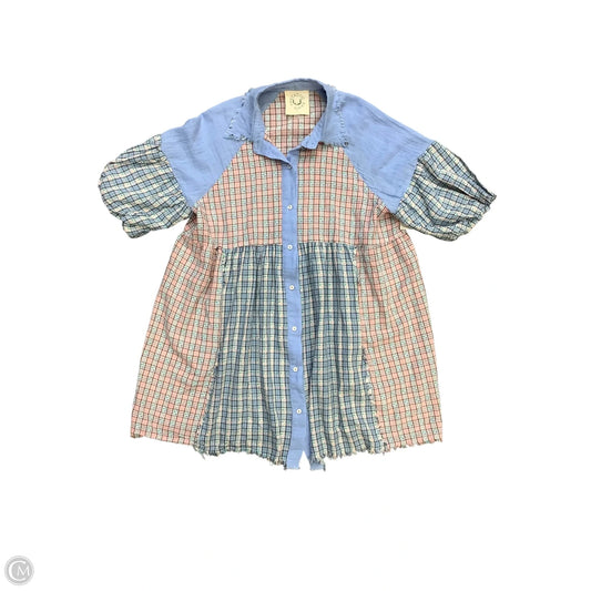 Top Long Sleeve By Fantastic Fawn In Plaid Pattern, Size: S