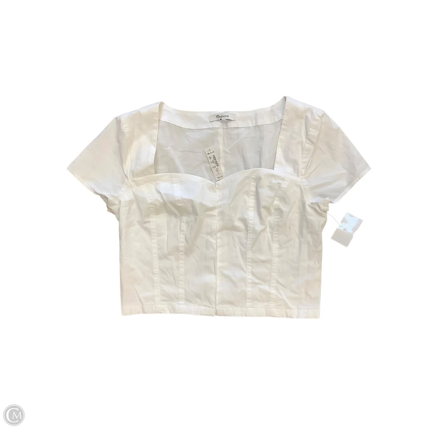Top Short Sleeve By Madewell In White, Size: 6