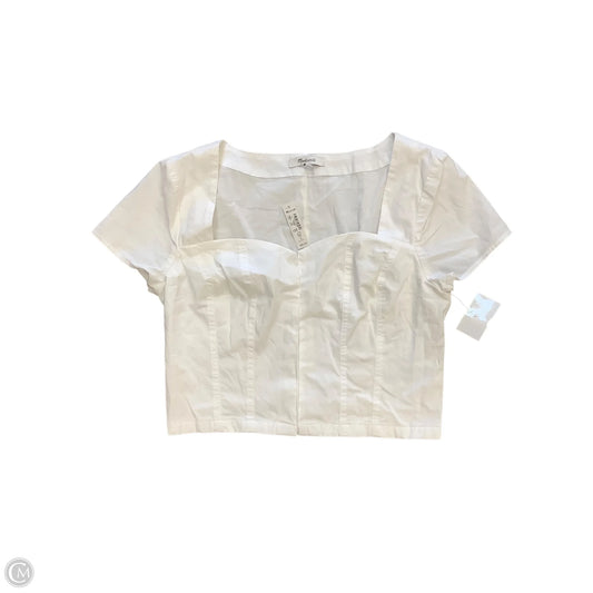 Top Short Sleeve By Madewell In White, Size: 6