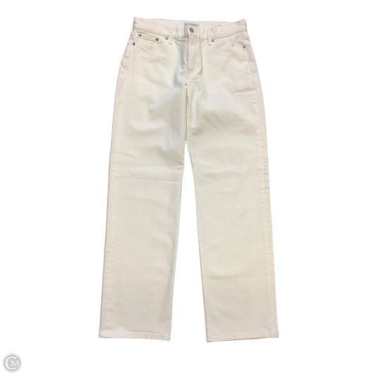 Jeans Straight By Banana Republic In Cream, Size: 10l