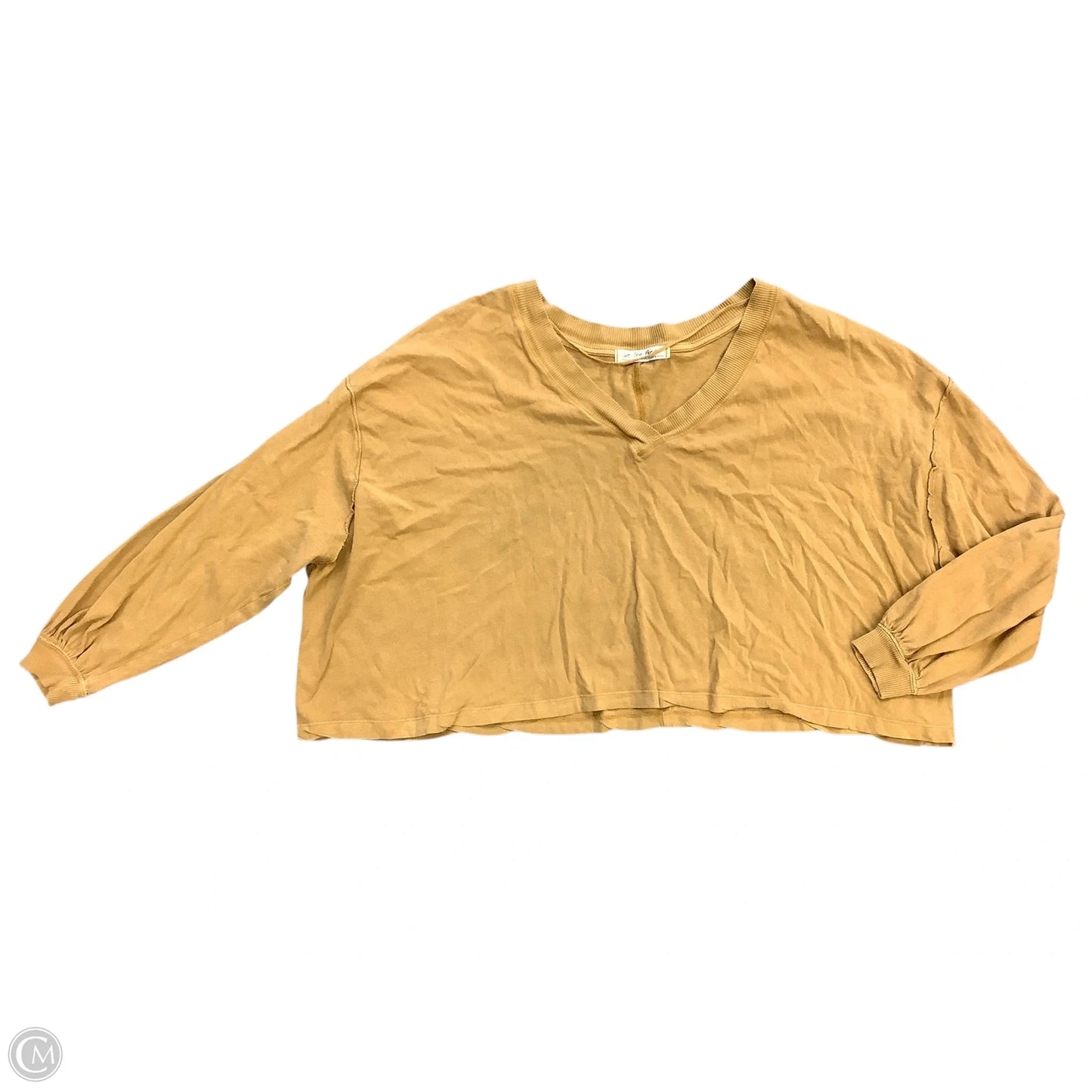Top Long Sleeve By We The Free In Gold, Size: Xs