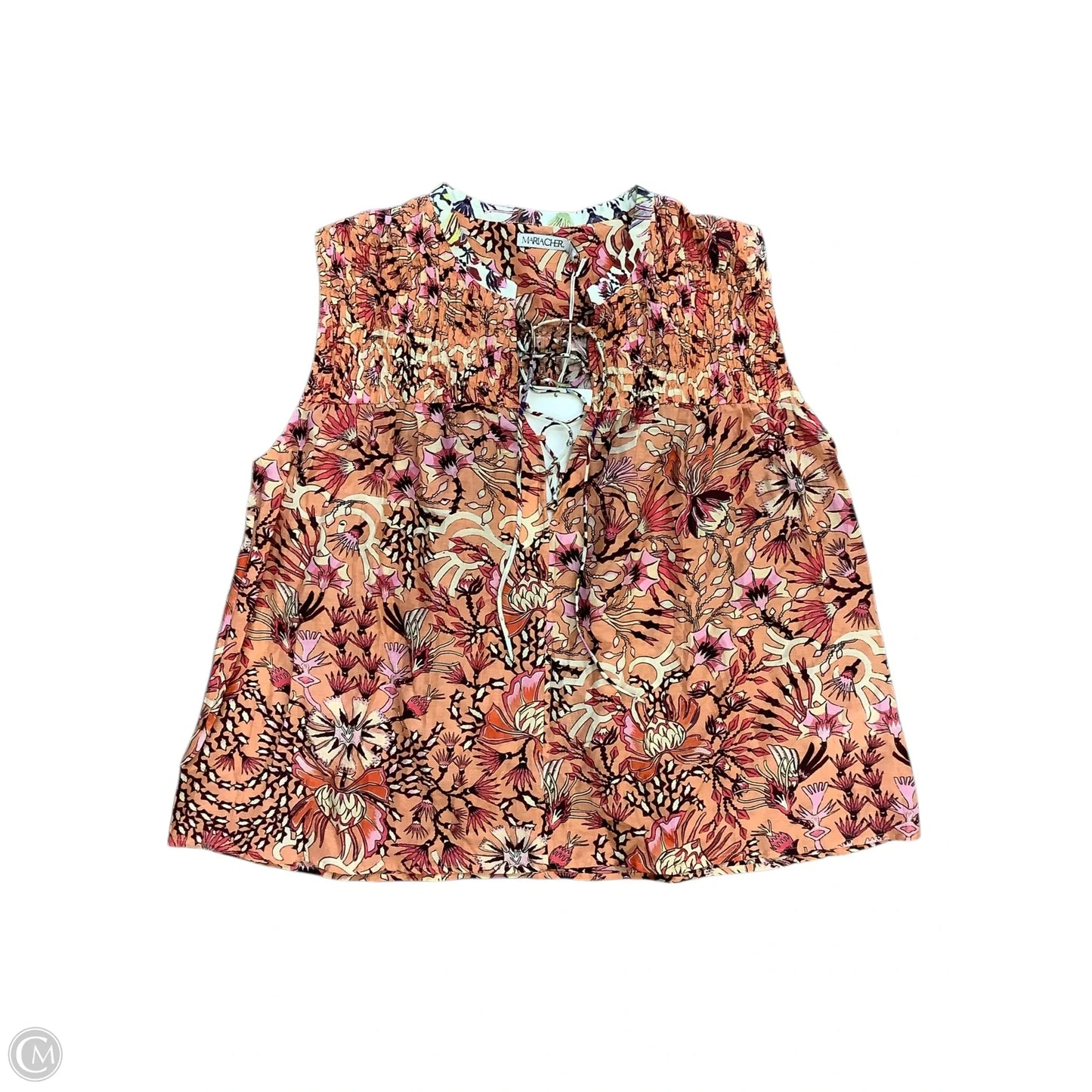 Top Sleeveless By Cma In Multi-colored, Size: L