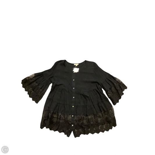 Top 3/4 Sleeve By Oddi In Black, Size: M