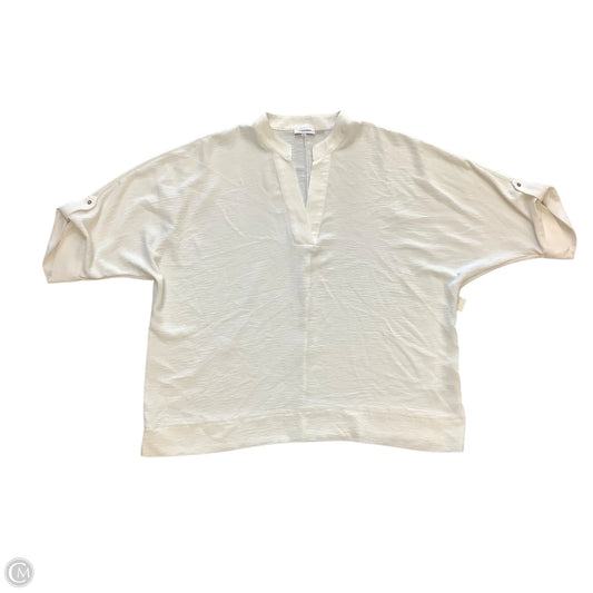 Top 3/4 Sleeve By Calvin Klein In White, Size: 1x