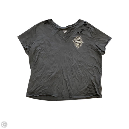Top Short Sleeve By Torrid In Black, Size: 3x