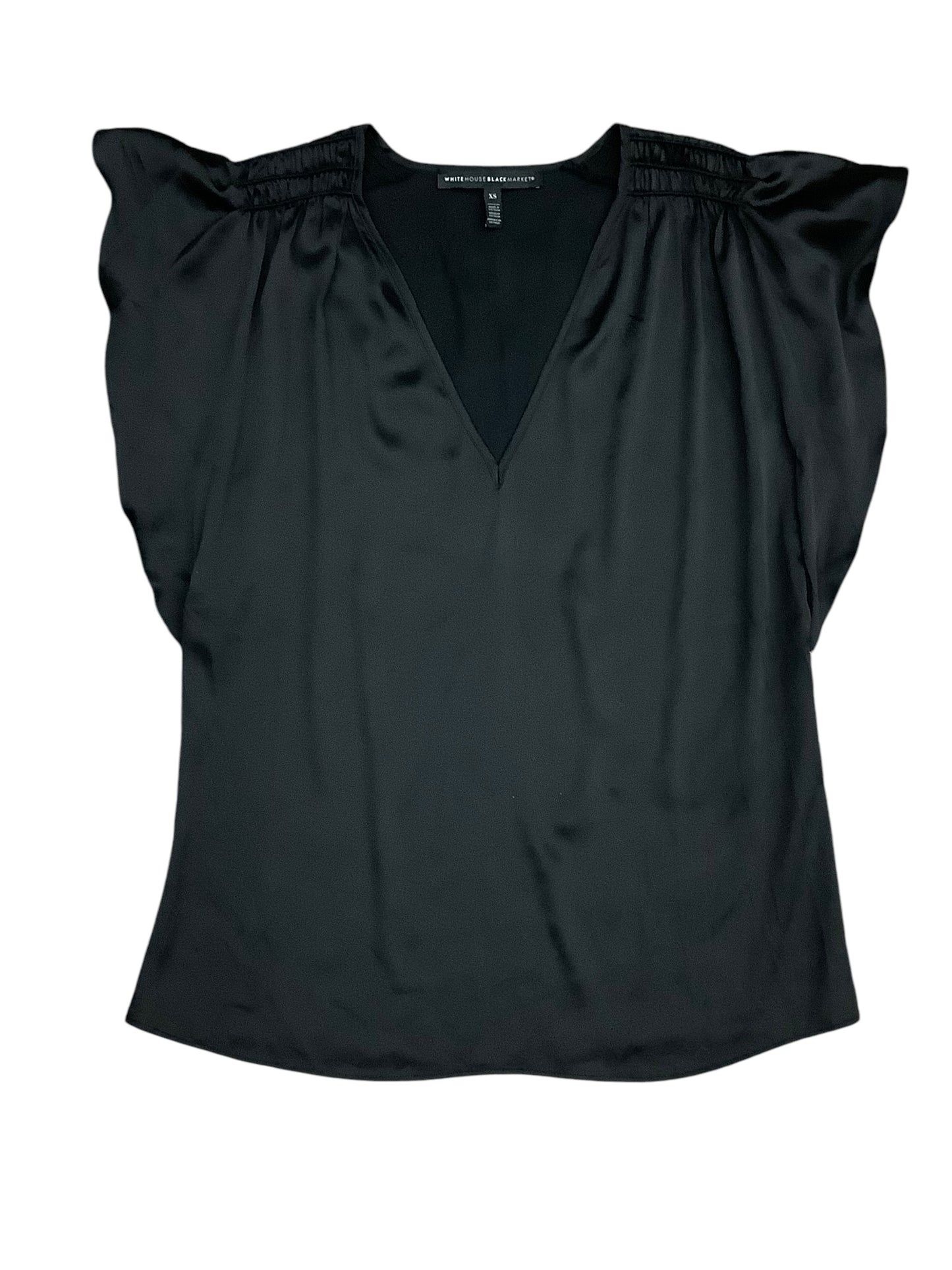 Top Short Sleeve Basic By White House Black Market In Black, Size: Xs