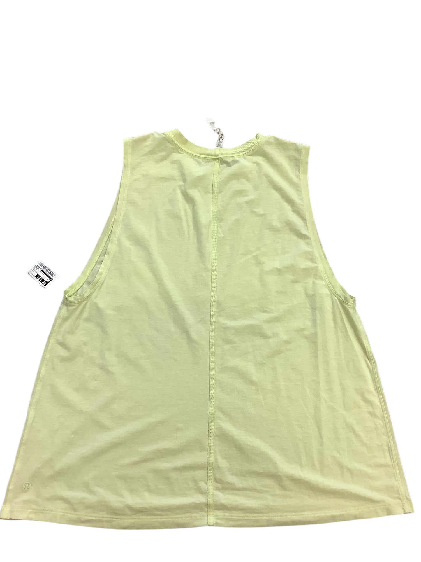 Athletic Tank Top By Lululemon In Yellow, Size: L