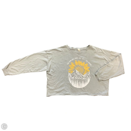 Sweatshirt Crewneck By Love In Grey, Size: L