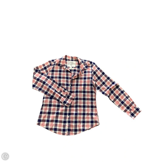 Top Long Sleeve By Frank And Eileen In Plaid Pattern, Size: L