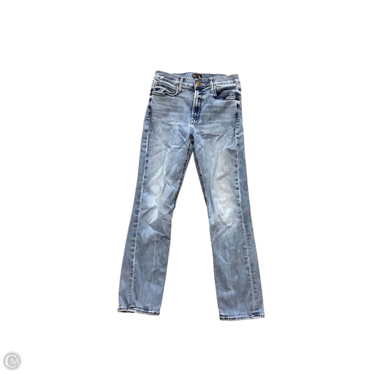 Jeans Straight By Mother In Blue Denim, Size: 8 (29)