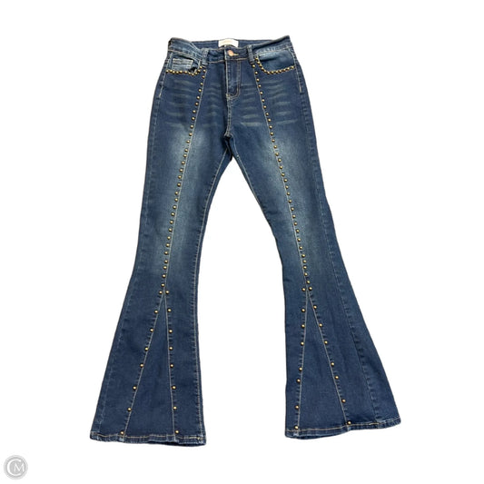 Jeans Flared By Bamboo In Blue Denim, Size: 8