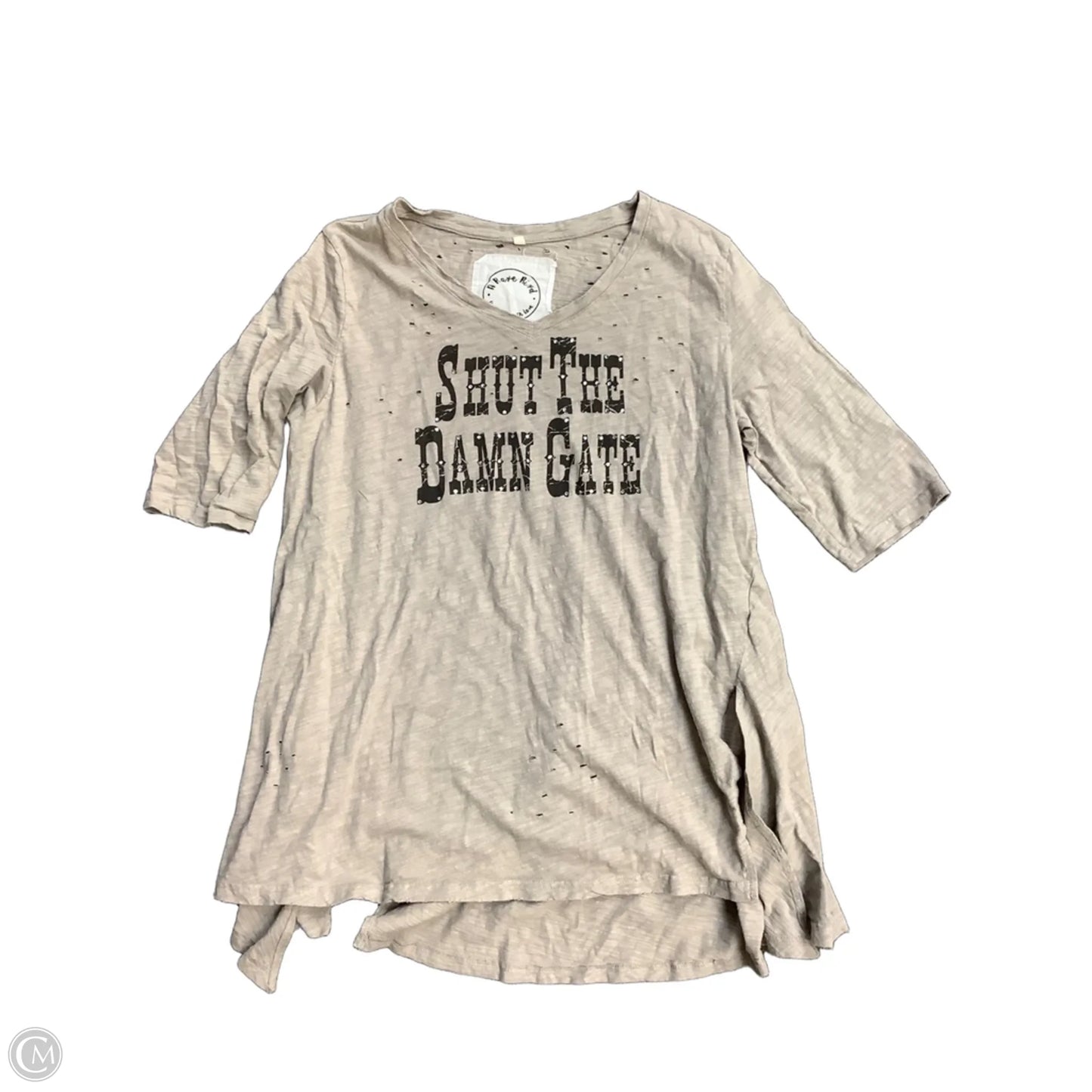 Top Short Sleeve By Clothes Mentor In Grey, Size: L