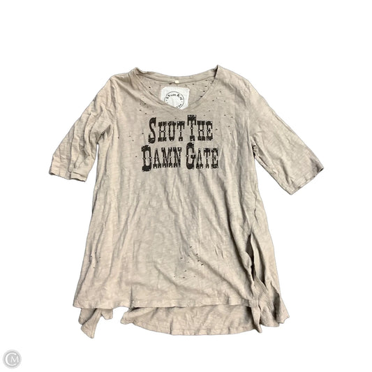 Top Short Sleeve By Clothes Mentor In Grey, Size: L
