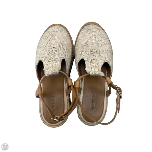 Sandals Heels Platform By Free People In Tan, Size: 8.5