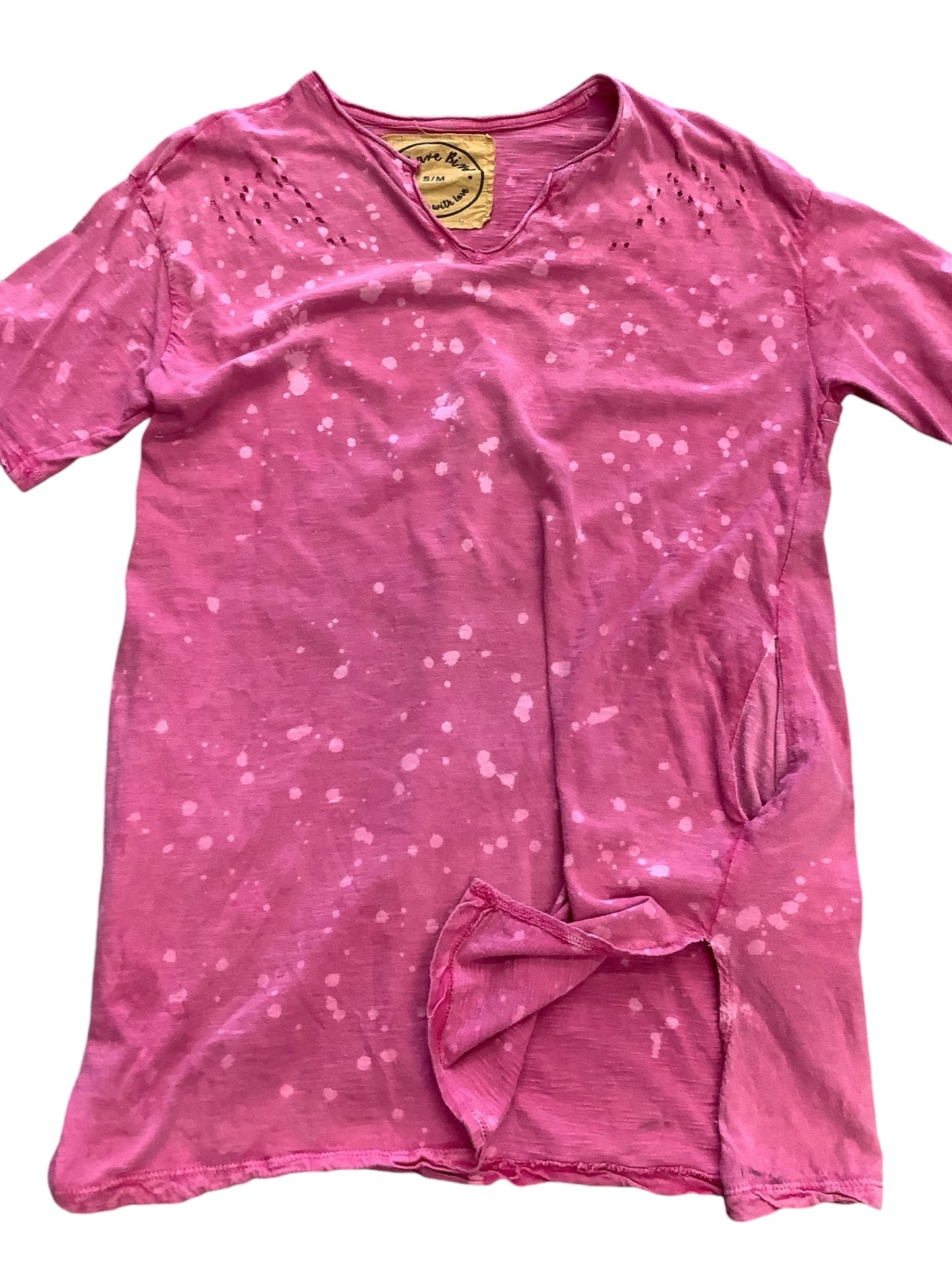 Top Short Sleeve By Cmb In Pink, Size: S