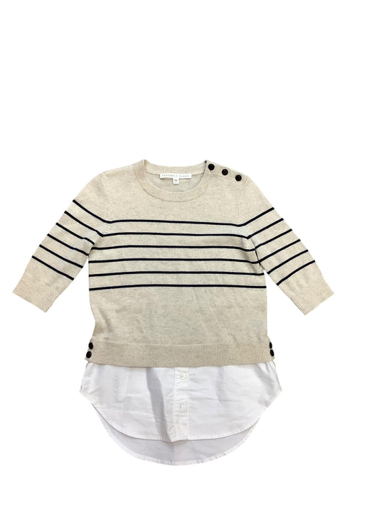 Sweater Short Sleeve By Veronica Beard In Cream, Size: S