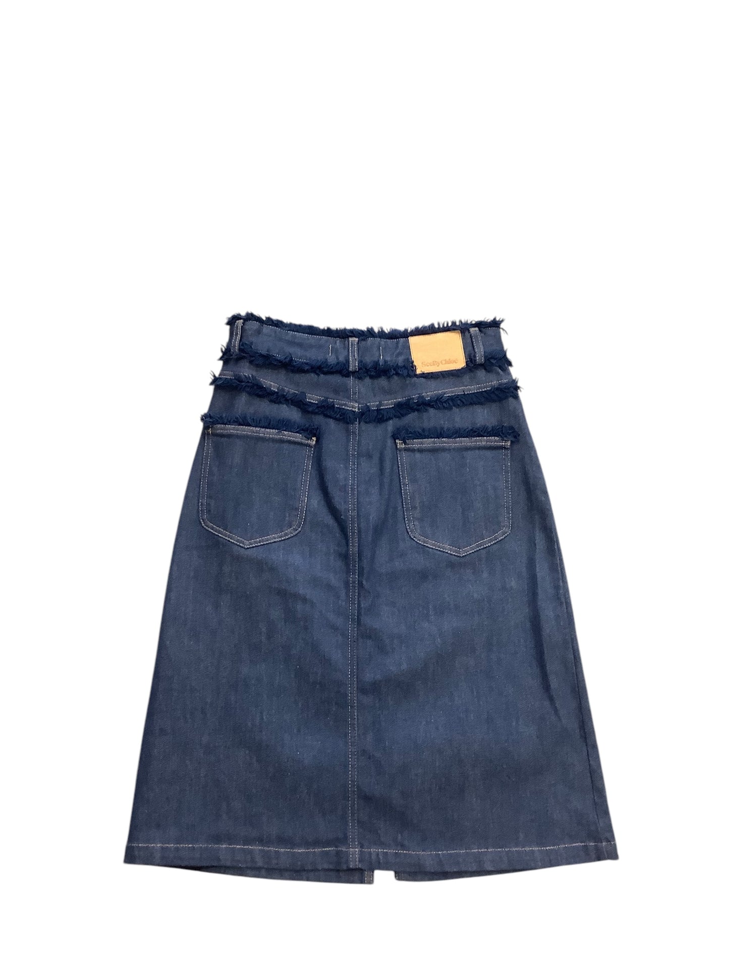 Skirt Designer By See By Chloe In Blue Denim