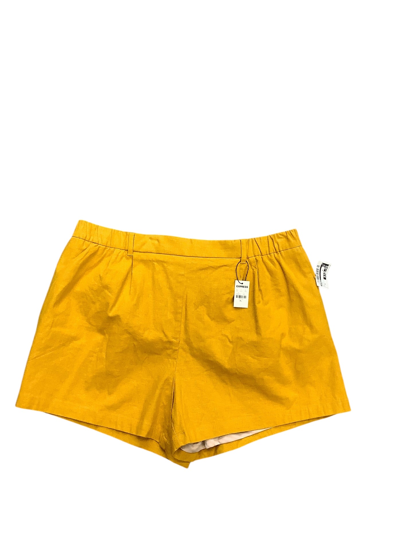 Shorts By Express In Yellow, Size: Xl