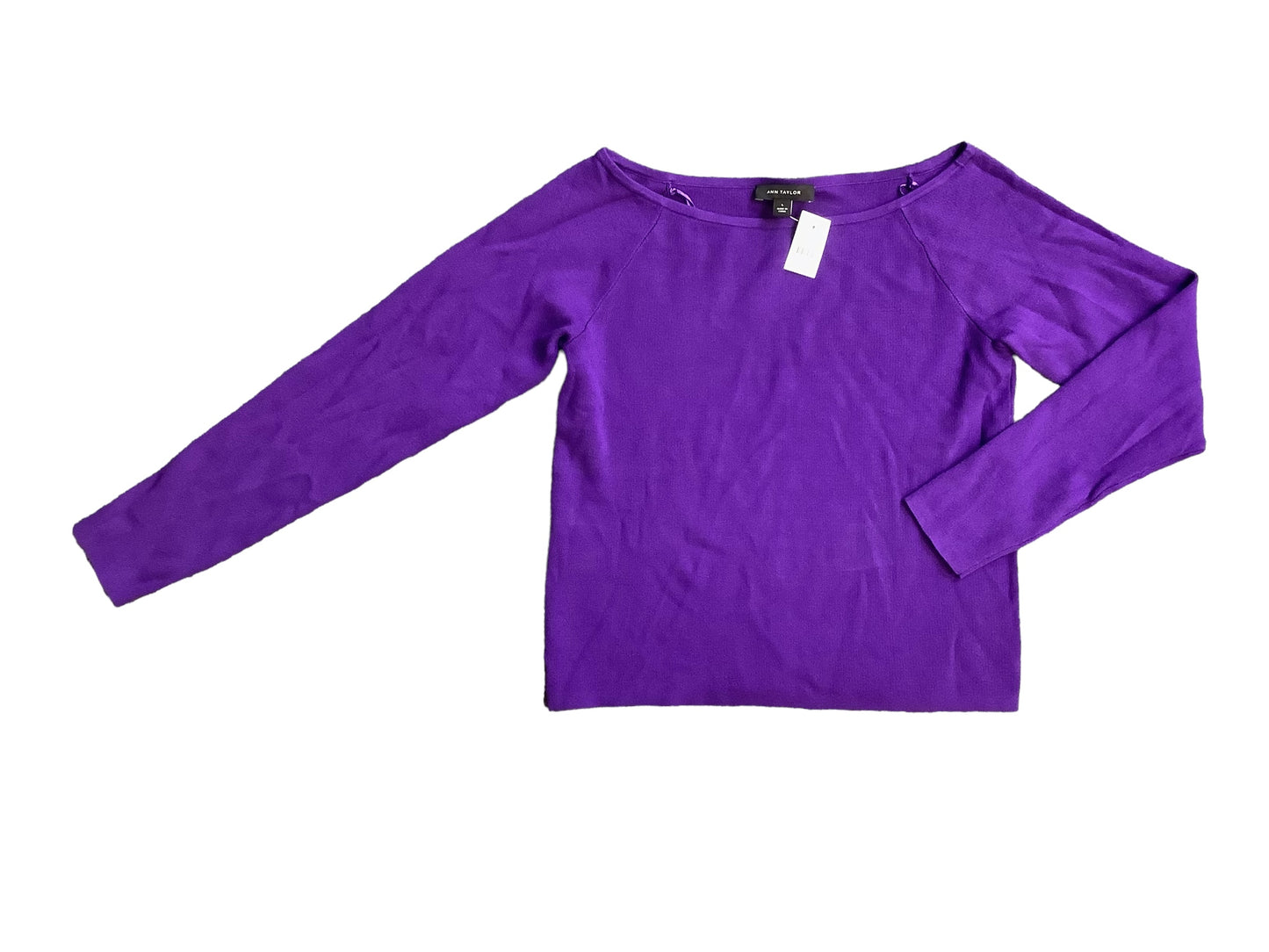 Top Long Sleeve By Ann Taylor In Purple, Size: L