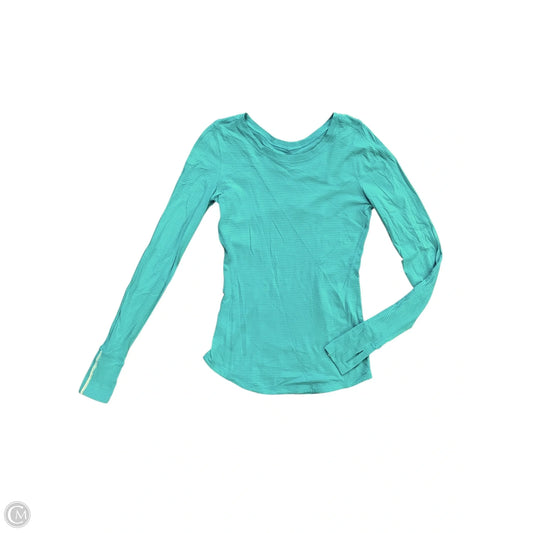 Athletic Top Long Sleeve Crewneck By Lululemon In Aqua