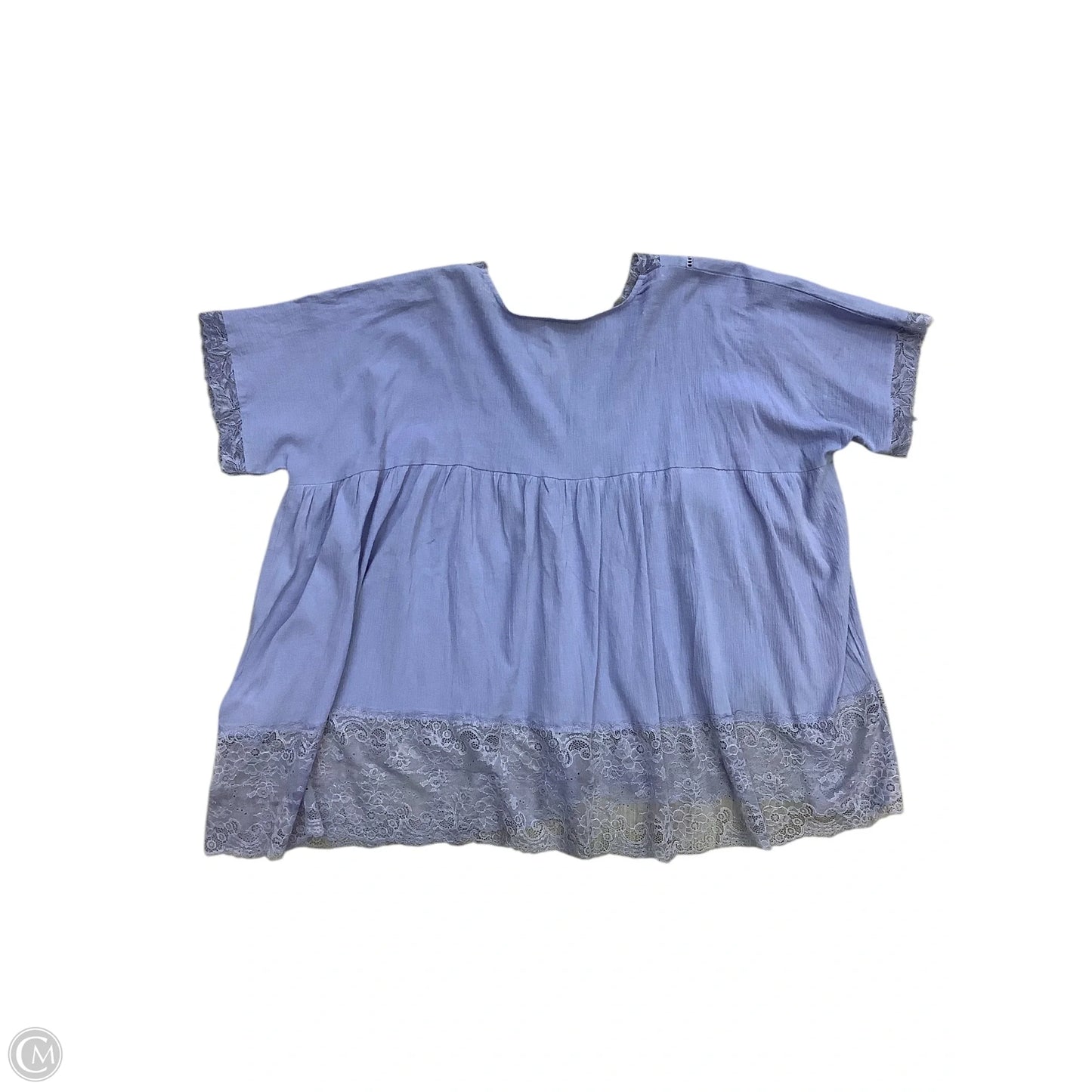 Top Short Sleeve By Easel In Blue, Size: L