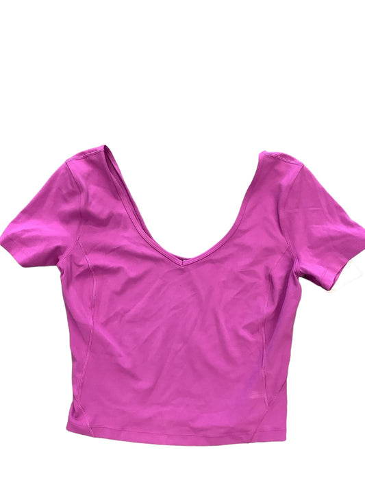 Purple Athletic Top Short Sleeve Lululemon, Size 6