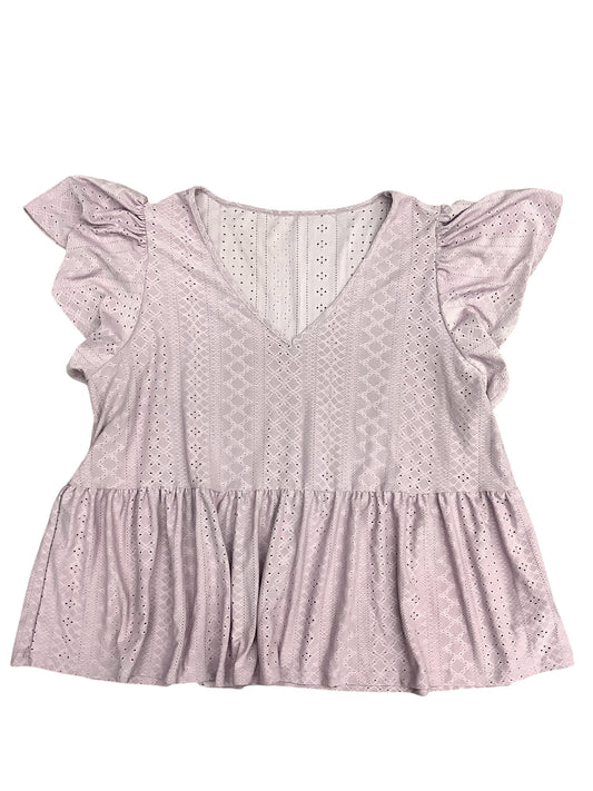 Top Short Sleeve By Shein In Pink, Size: 3x