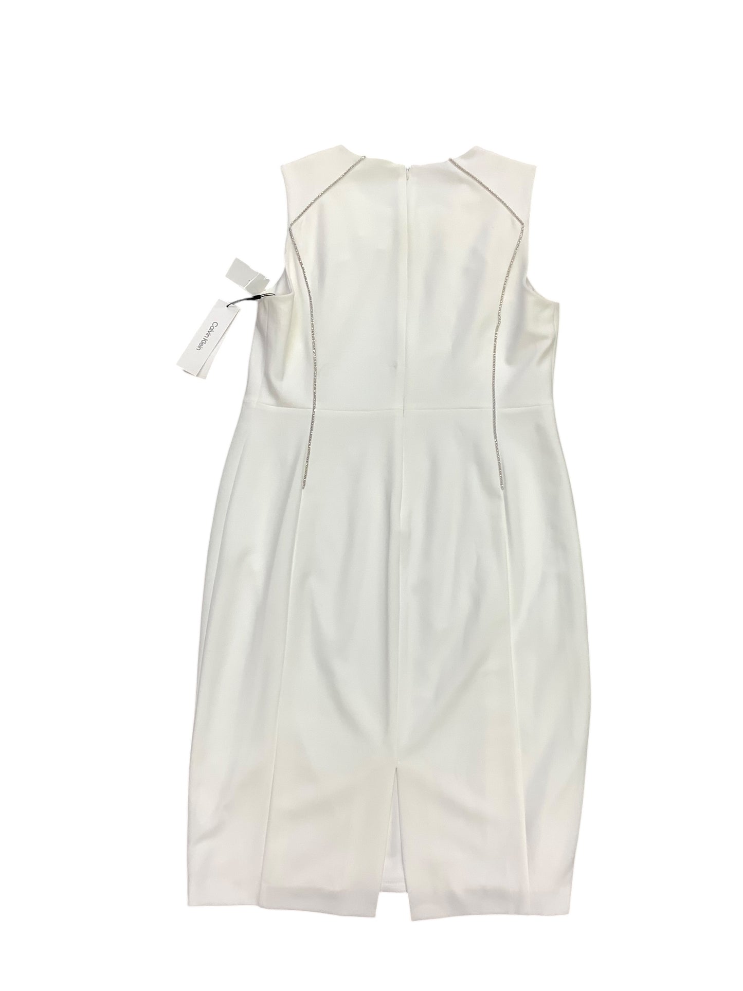 Dress Party Midi By Calvin Klein In White, Size: 14