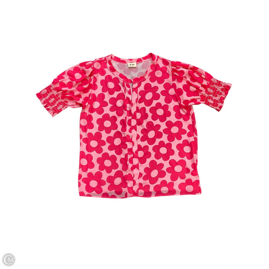 Top Short Sleeve By Bibi In Pink, Size: Xl