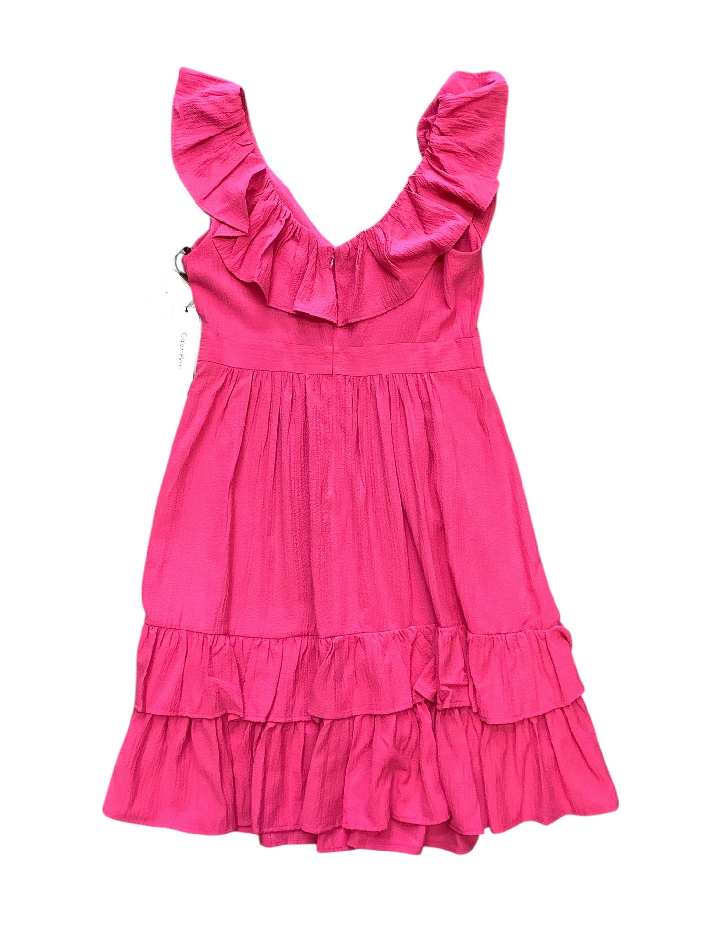 Dress Casual Midi By Calvin Klein In Pink, Size: 10