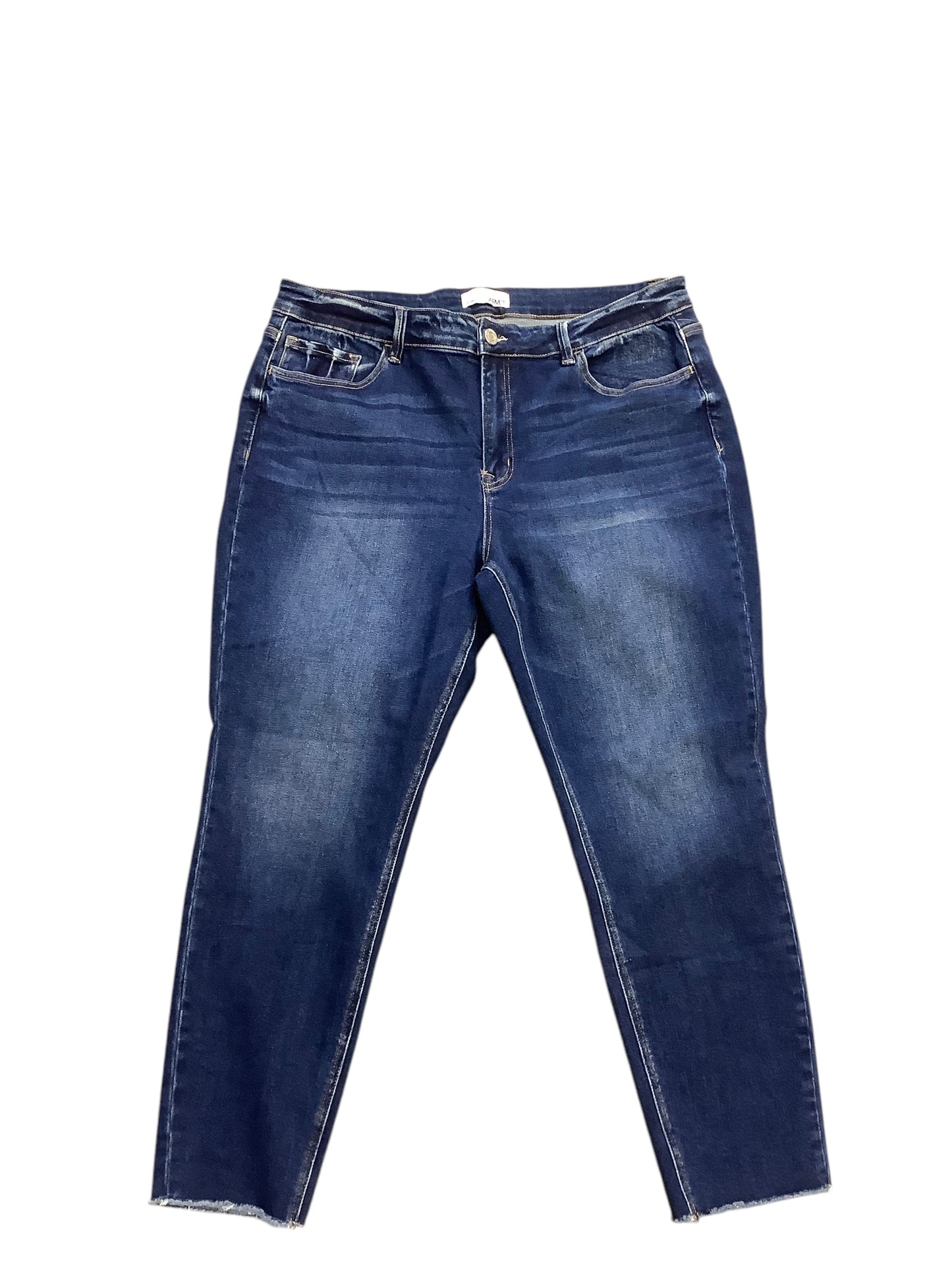 Jeans Straight By Vervet In Blue Denim, Size: 20