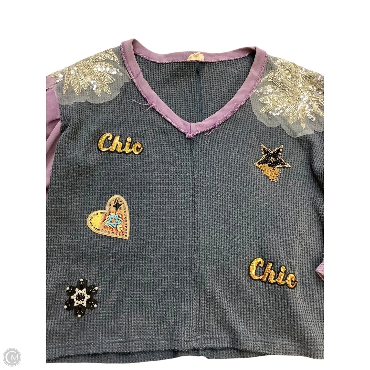 Top Long Sleeve By Pol In Purple, Size: S