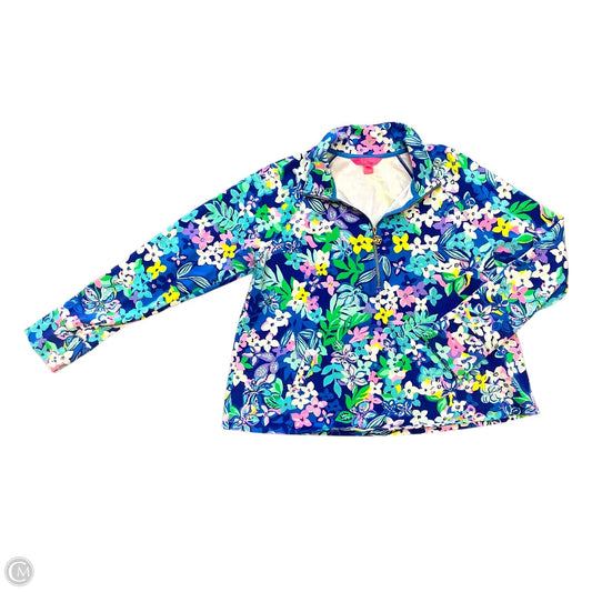 Top Long Sleeve Designer By Lilly Pulitzer In Blue, Size: L