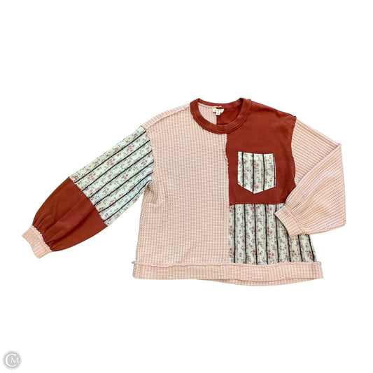 Top Long Sleeve By Pol In Pink, Size: S