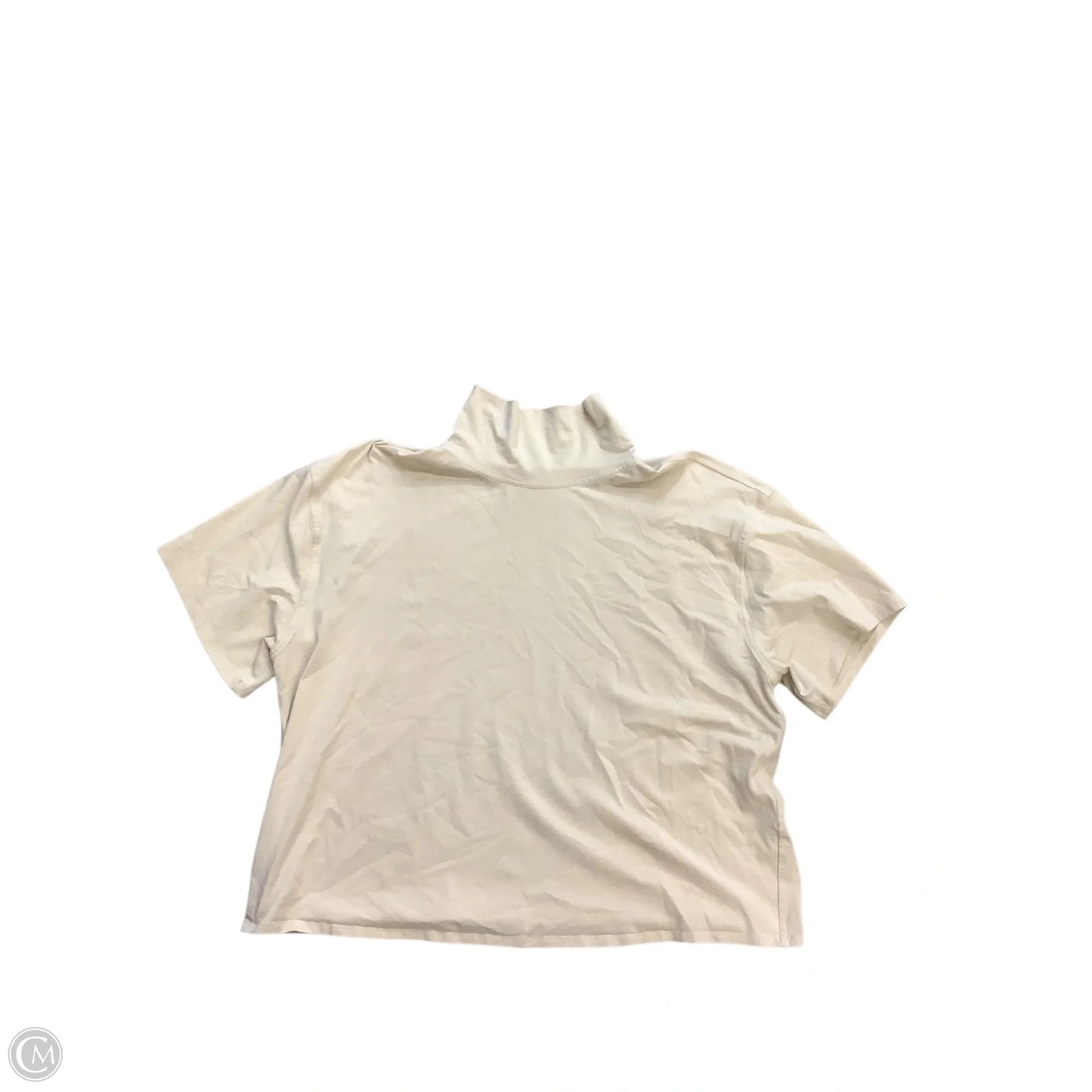 Athletic Top Short Sleeve By Lululemon In Cream, Size: 12