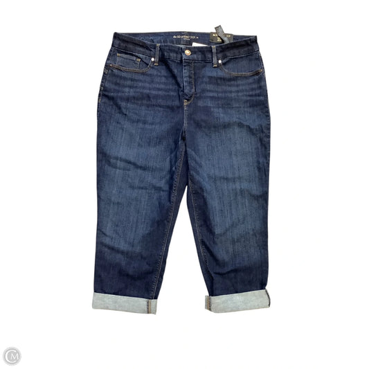 Jeans Cropped By Chicos In Blue Denim, Size: L(Chicos sz 2)
