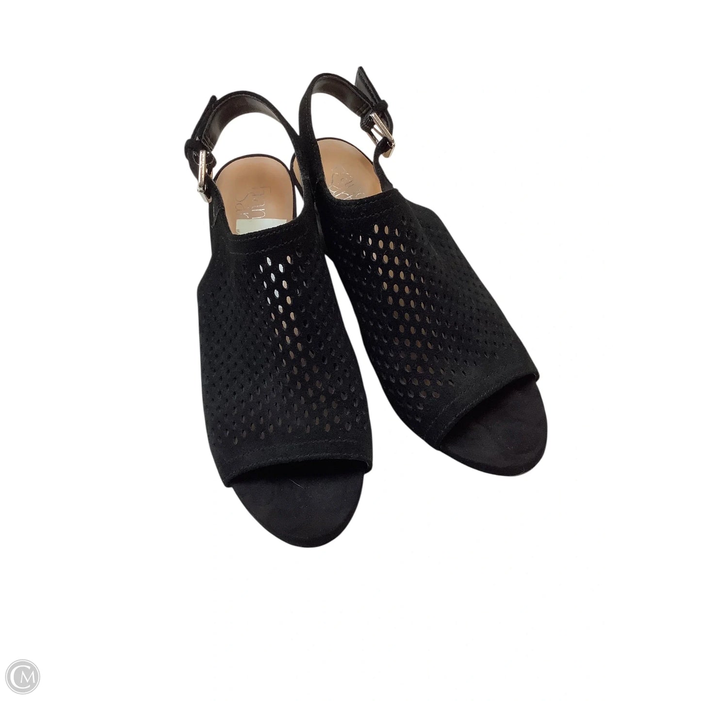 Sandals Heels Block By Franco Sarto In Black, Size: 9.5