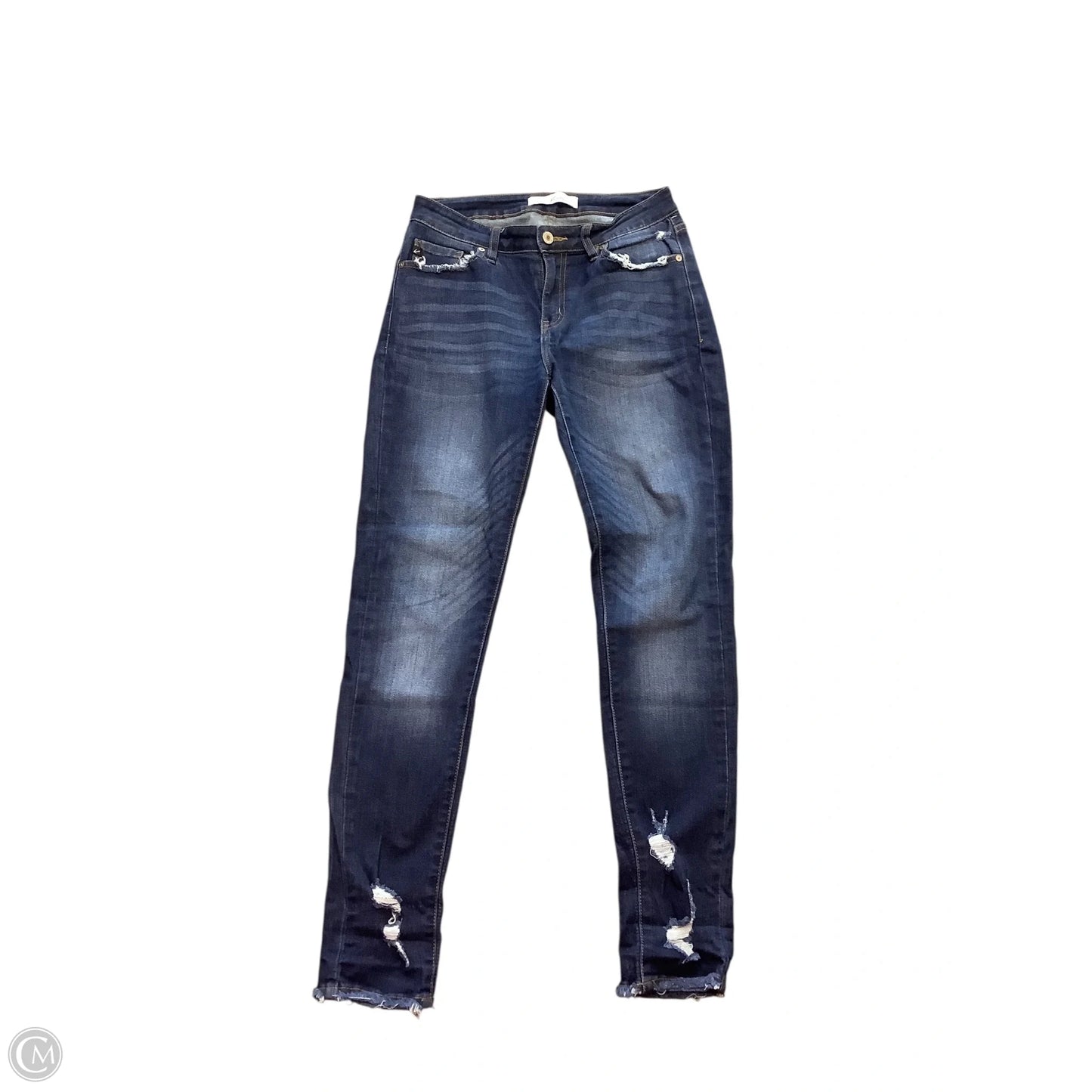 Jeans Skinny By Kancan In Blue Denim, Size: 7