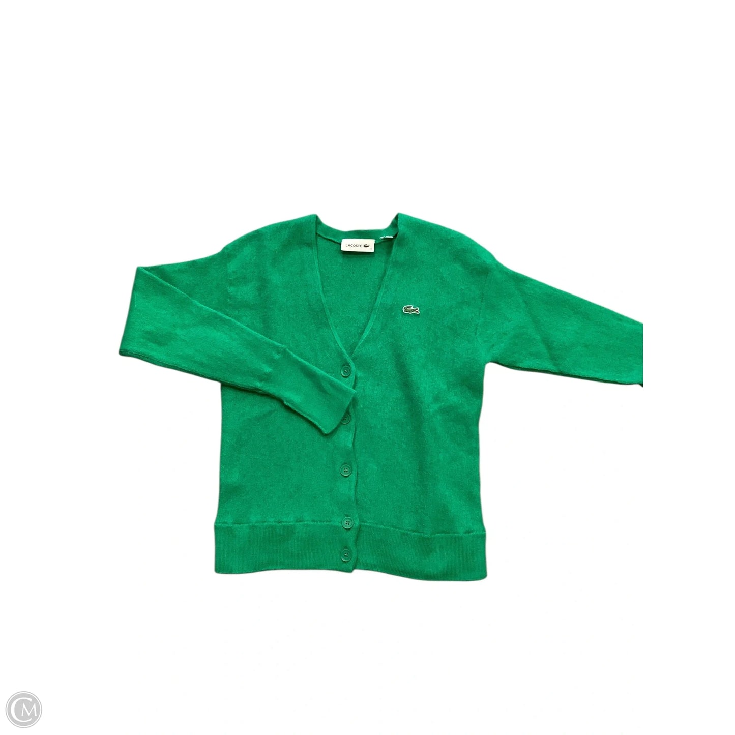 Sweater Cardigan By Lacoste In Green, Size: S