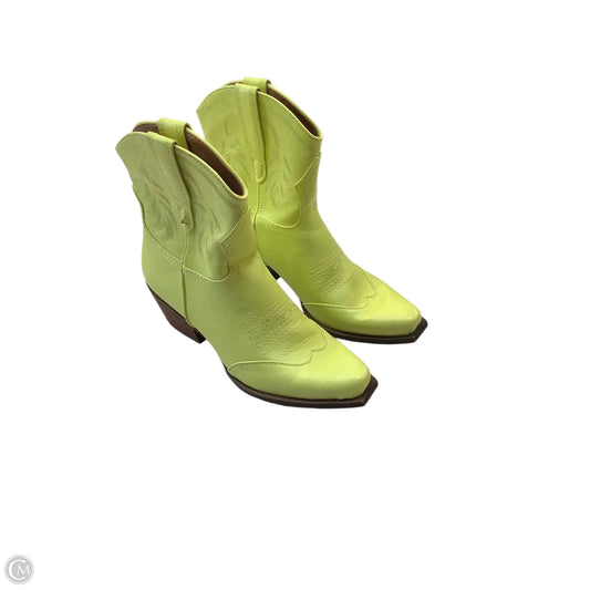 Boots Mid-calf Heels By Circus By Sam Edelman In Chartreuse, Size: 8.5