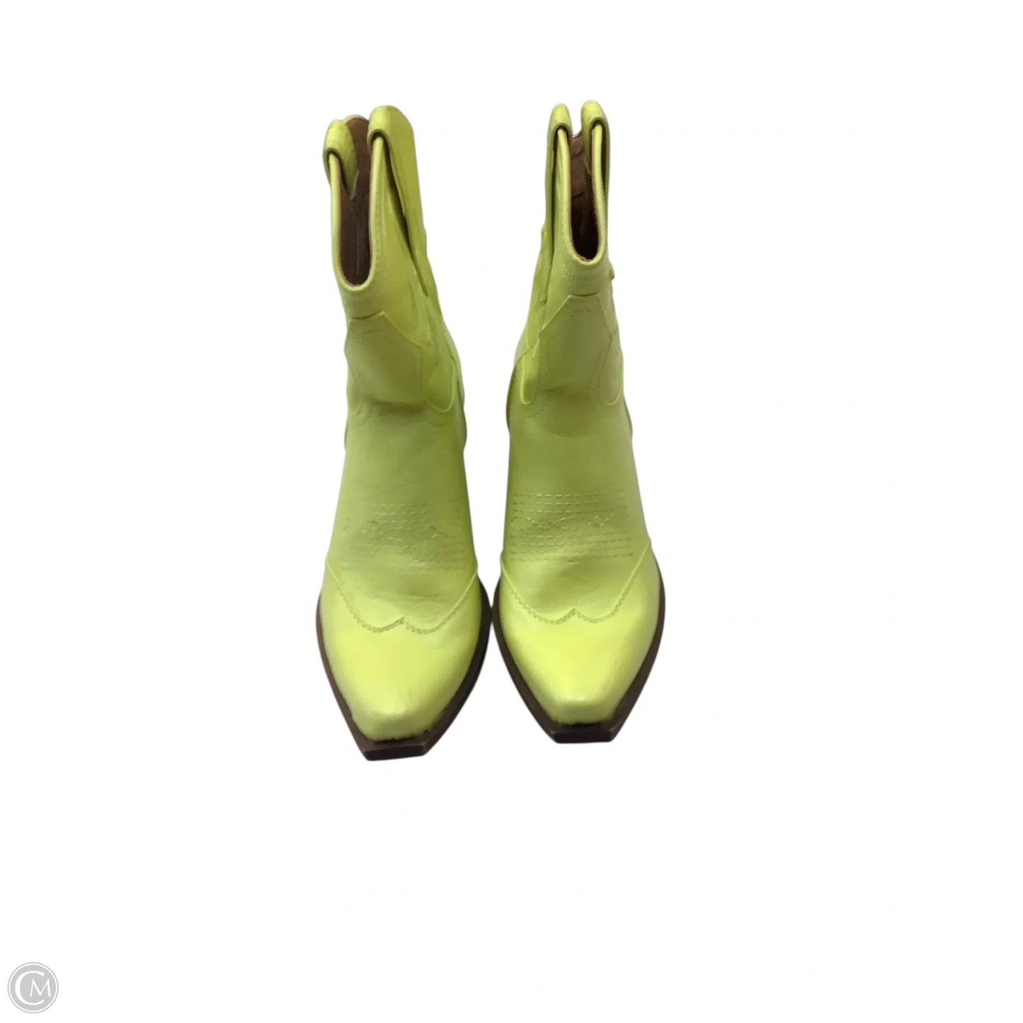 Boots Mid-calf Heels By Circus By Sam Edelman In Chartreuse, Size: 8.5