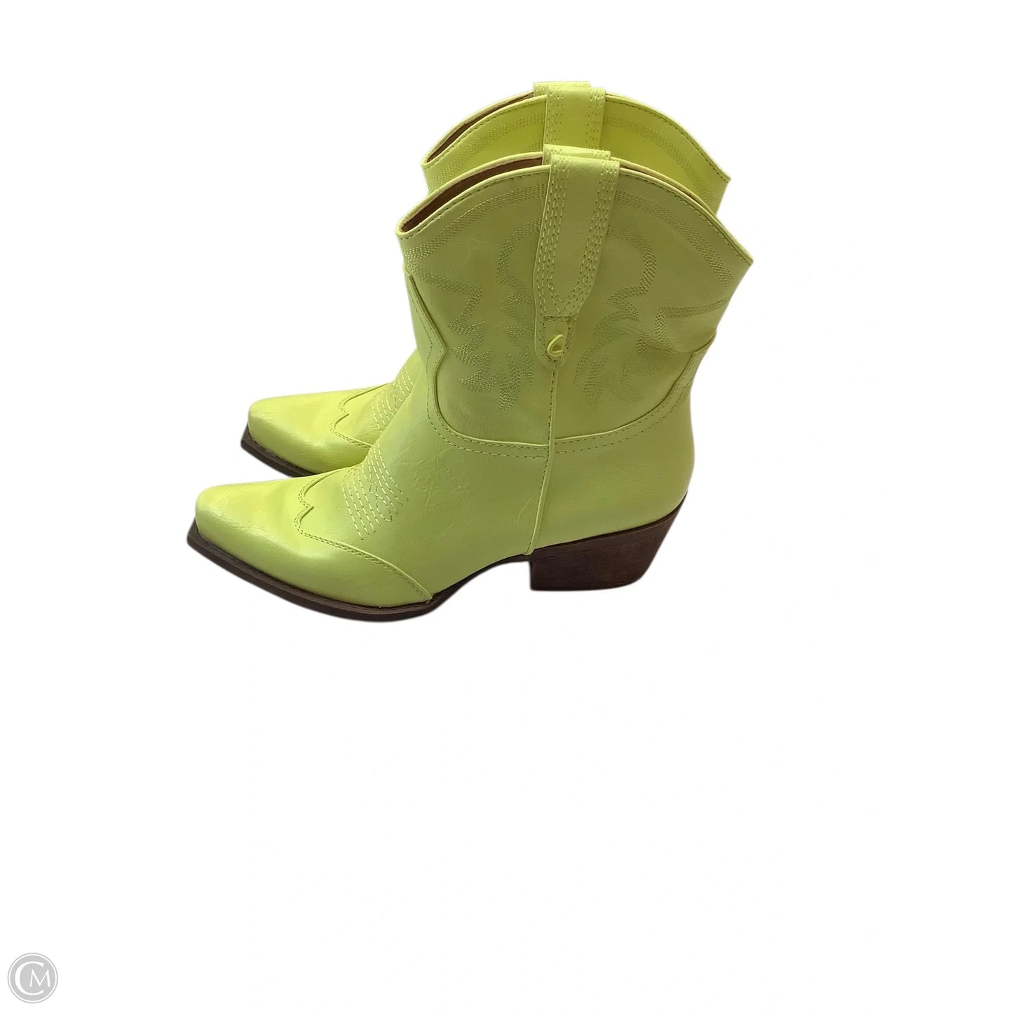 Boots Mid-calf Heels By Circus By Sam Edelman In Chartreuse, Size: 8.5